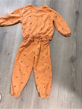 Kids' Orange Two-Piece Sweatshirt & Jogger Set